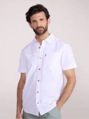 Mountain Warehouse Coconut Slub Texture Men's Short-Sleeved Shirt - M